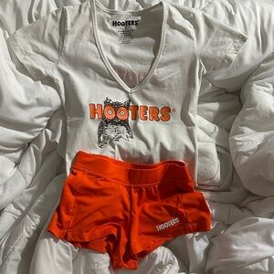 Hooters Orange Athletic Shorts